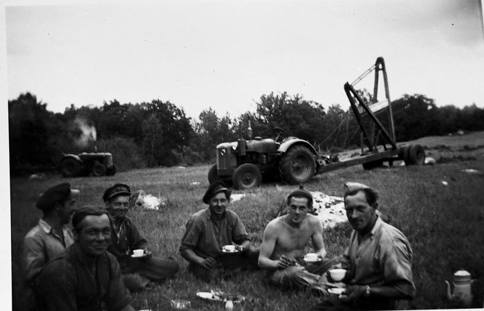 Stendragning på Lärka Lycka 1948