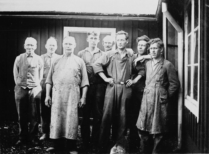 Arbetslaget i Nya Möbelfabriken i Åsljunga, 1932