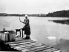 Tvätt-tid vid bryggan