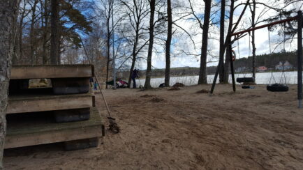 Bryggorna ska i sjön @ Badplatsen